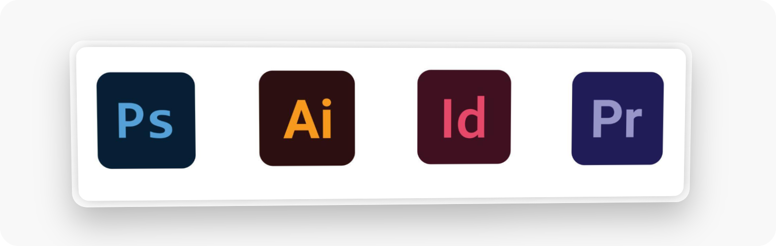 Image of the Adobe Creative Suite Logos - Credit to: Godline Art